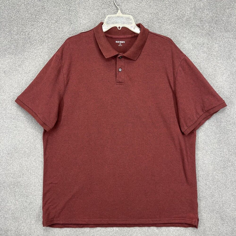 Old Navy Polo Shirt‎ Mens XXL Burgundy Go Dry
